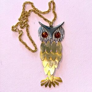 Vintage Owl Necklace.
